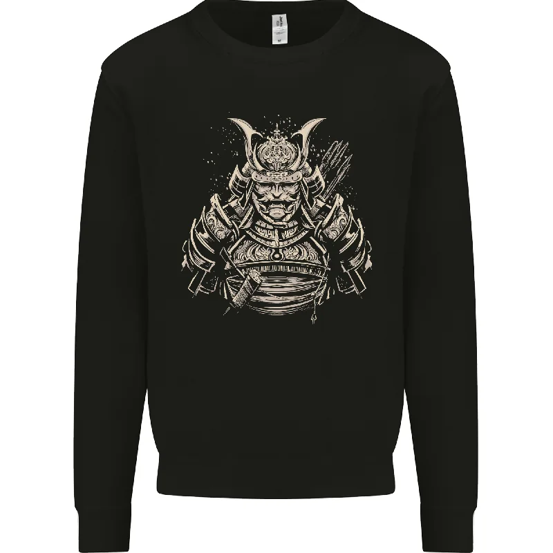 A Samurai Warrior Mens Sweatshirt Jumper Hoodie with Full-Zip Functional Layering