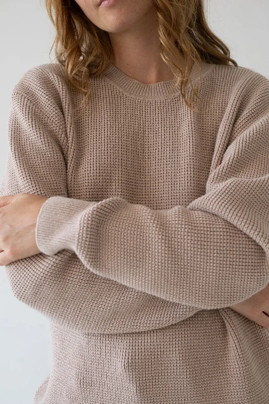 Unisex Tam Sweater Organic Cotton in Magnolia White Wool Sweater Cotton Sweater Cashmere Sweater