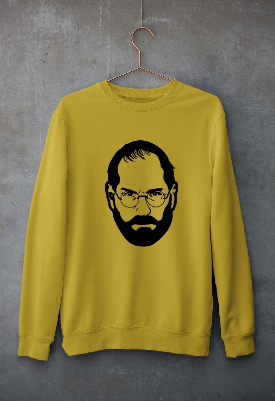 Steve Jobs Unisex Sweatshirt for Men/Women Hoodie with Hem Contrast Bold Stylish