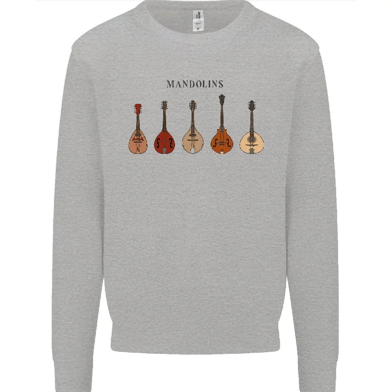 A Set of Mandolins Mens Sweatshirt Jumper Hoodie with V-Neck Classic Versatile