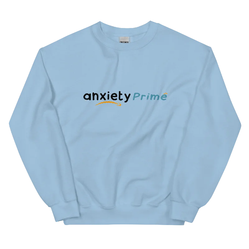 Anxiety Prime Unisex Sweatshirt Hoodie with Hem Drawcord Adjustable Customizable