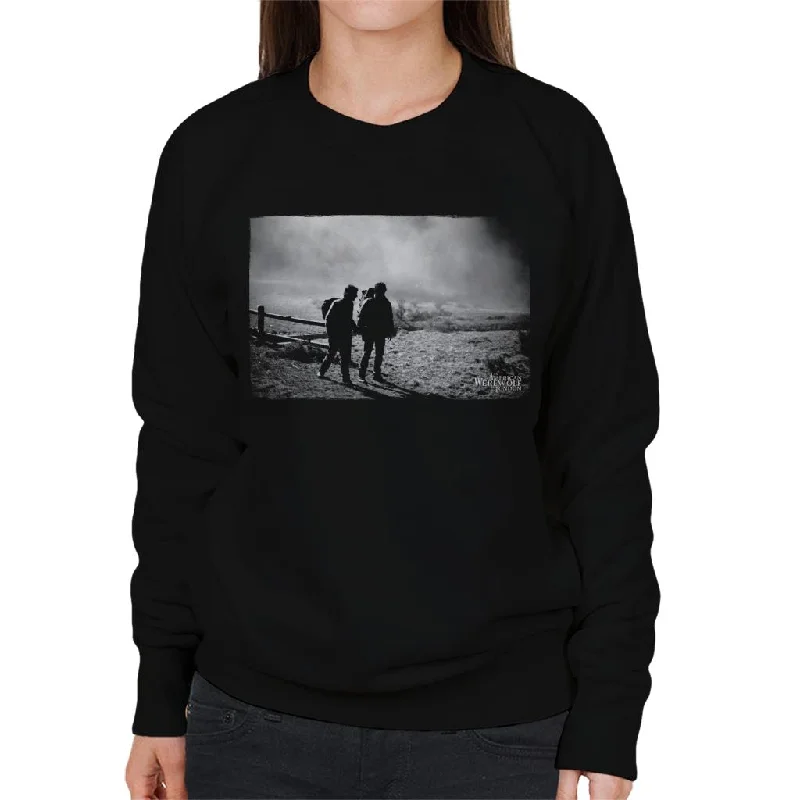 An American Werewolf In London David And Jack Fog Women's Sweatshirt Hoodie with Tied Waist Feminine Flattering