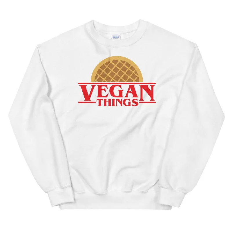 Vegan Things Unisex Sweatshirt Hoodie with Slit Hem Functional Movement