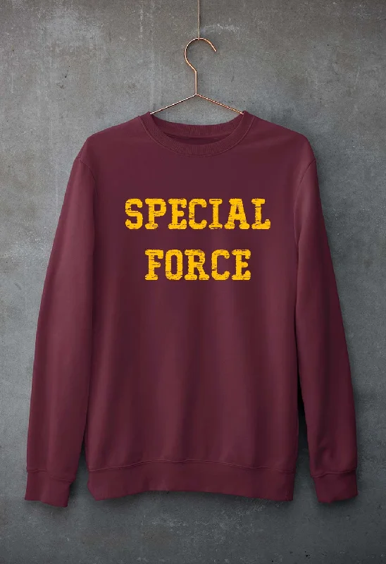 Special Force Unisex Sweatshirt for Men/Women Hoodie with Button Classic Timeless