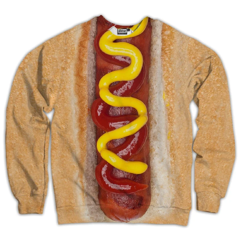 Hot Dog Unisex Sweatshirt Hoodie with Print Artistic Unique