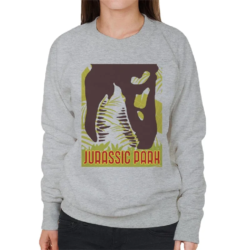 Jurassic Park T Rex Skeleton Silhouette Eating Women's Sweatshirt Hoodie with Camouflage Military Edgy