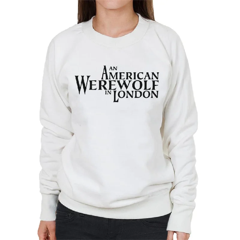 An American Werewolf In London Logo Women's Sweatshirt Hoodie with Velcro Closure Adjustable Secure