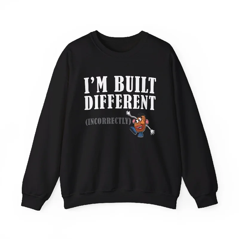 Built Different Unisex Sweatshirt Hoodie with Hem Contrast Bold Stylish