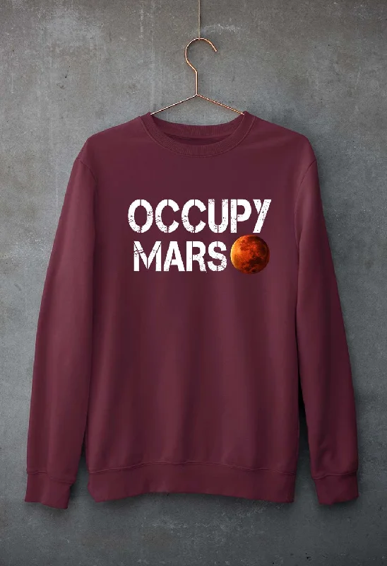 Occupy Mars Elon Musk Unisex Sweatshirt for Men/Women Hoodie with Ribbed Hem Stretchable Secure