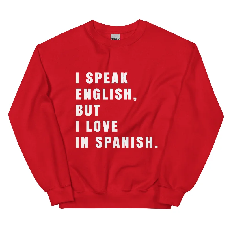 Speak & Love Unisex Sweatshirt Hoodie with Ribbed Hem Stretchable Secure