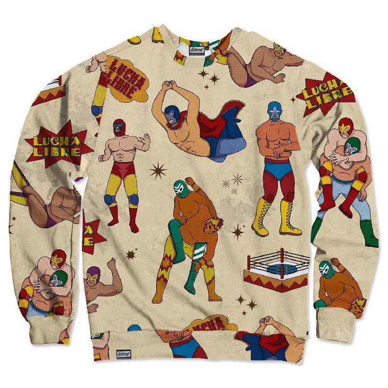 Lucha Libre Pattern Unisex Sweatshirt Hoodie with Slim Fit Tailored Modern