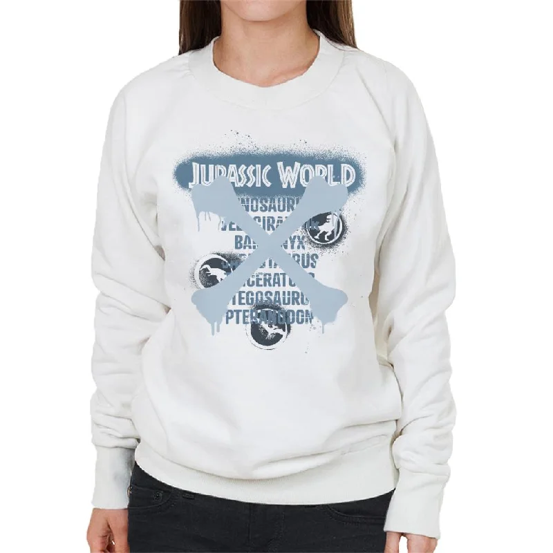 Jurassic World Types Of Dinosaurs Women's Sweatshirt Graphic Hoodie Design Print