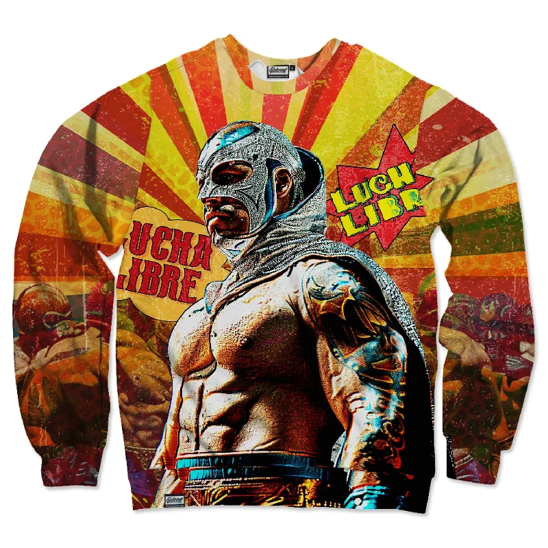 Lucha Libre Unisex Sweatshirt Hoodie with Full-Zip Functional Layering