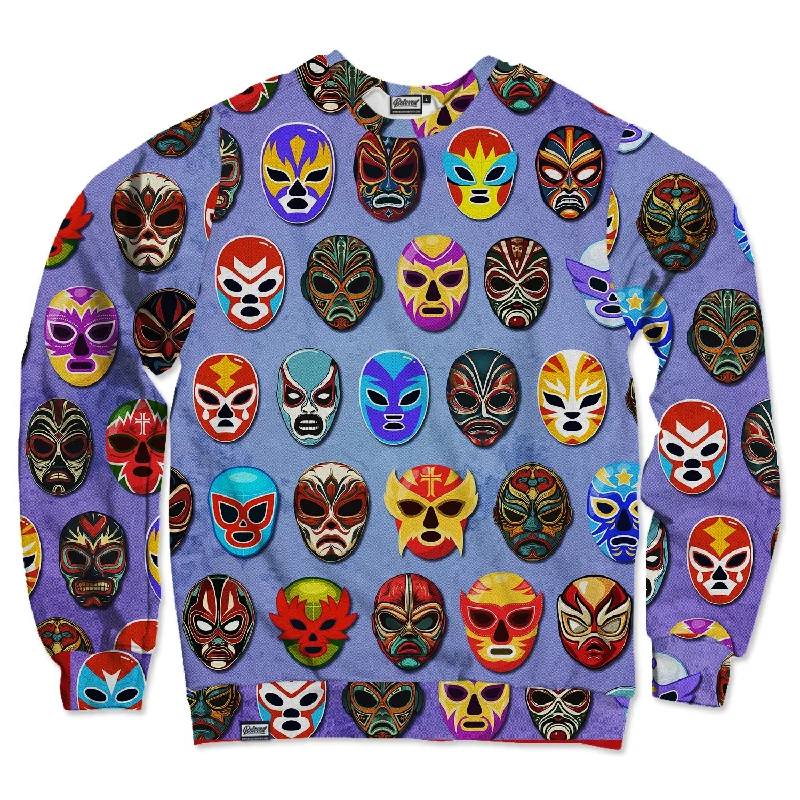 Lucha Libre Mask Unisex Sweatshirt Hoodie with Crew Neck Simple Timeless