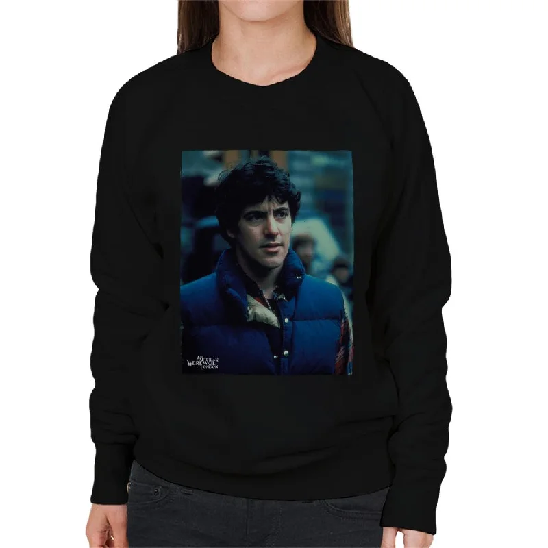 An American Werewolf In London David Kessler Portrait Shot Women's Sweatshirt Hoodie with Hem Contrast Bold Stylish