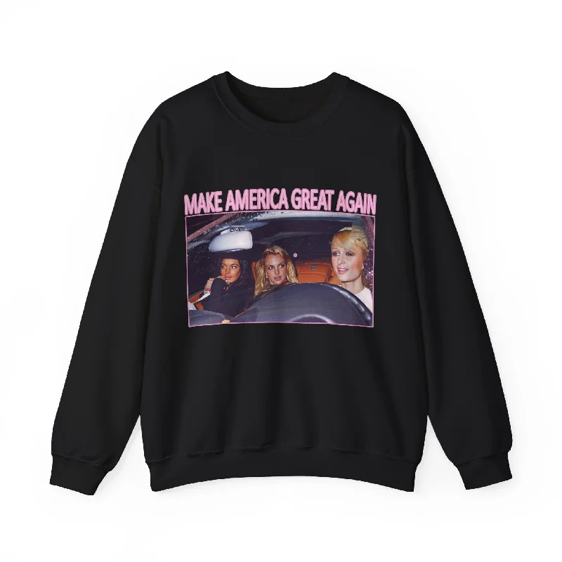 Make America Great Again Unisex Sweatshirt Hoodie with Hem Drawcord Adjustable Customizable