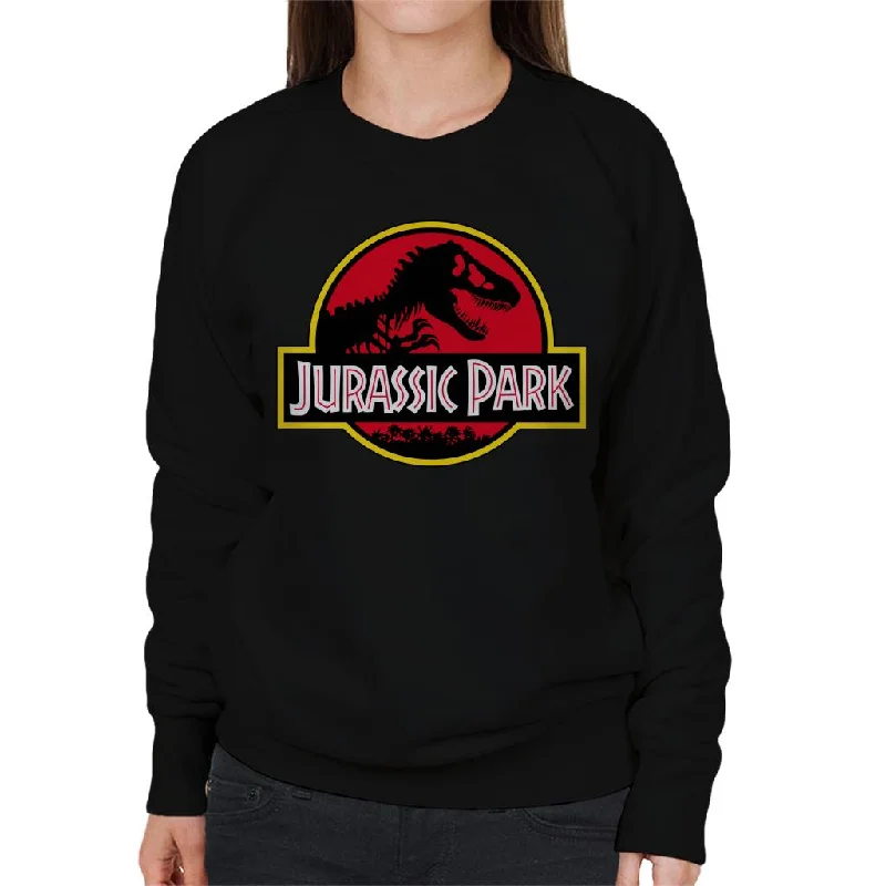 Jurassic Park Classic Yellow Outline Logo Women's Sweatshirt Oversized Hoodie Comfort Casual