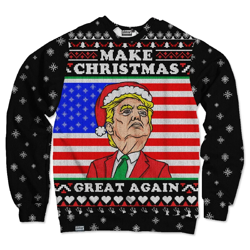 Make Christmas  Great Again Unisex Sweatshirt Hoodie with Print Artistic Unique