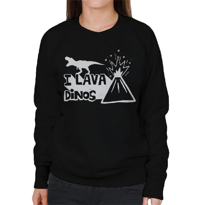 Jurassic World Fallen Kingdom I Lava Dinos Women's Sweatshirt Hoodie with Typography Text Message