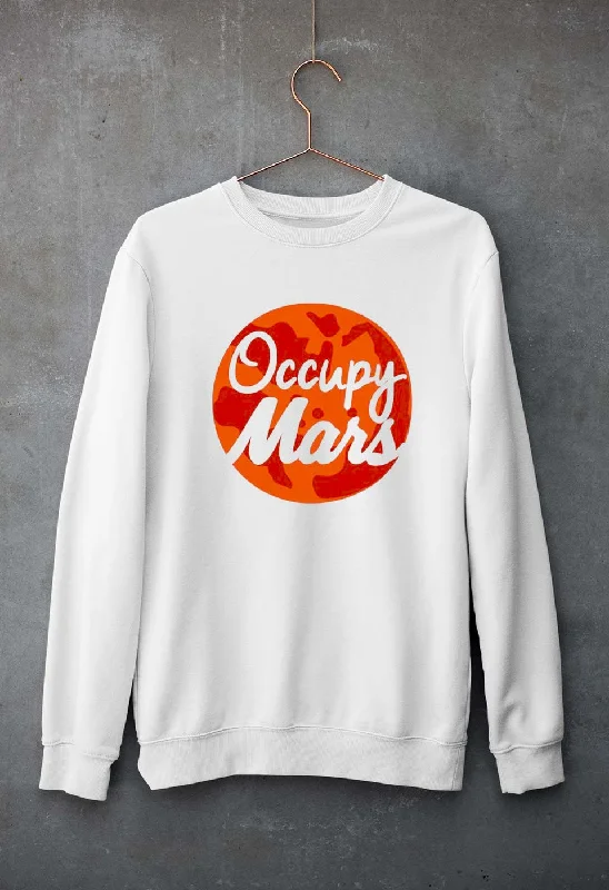 Occupy Mars Elon Musk Unisex Sweatshirt for Men/Women Hoodie with Slit Hem Functional Movement