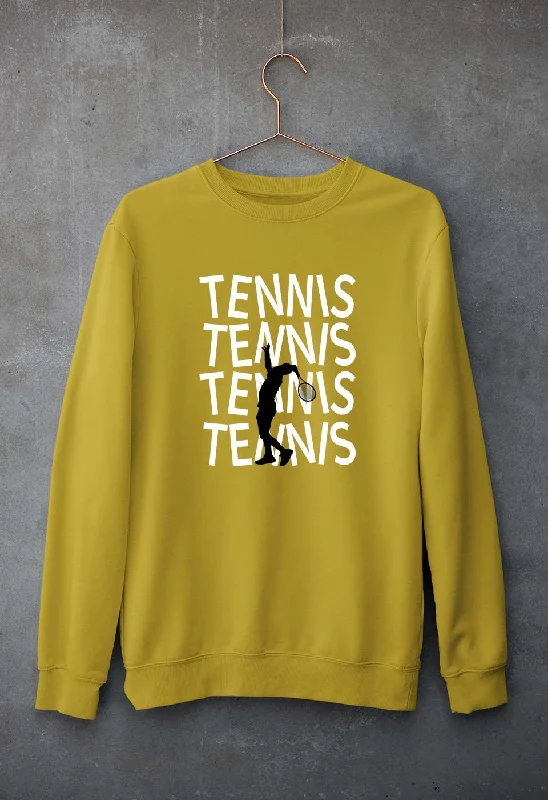 Tennis Unisex Sweatshirt for Men/Women Hoodie with Exposed Zipper Edgy Industrial