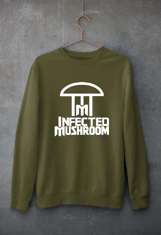 Infected Mushroom Unisex Sweatshirt for Men/Women Hoodie with Zipper Placket Modern Functional