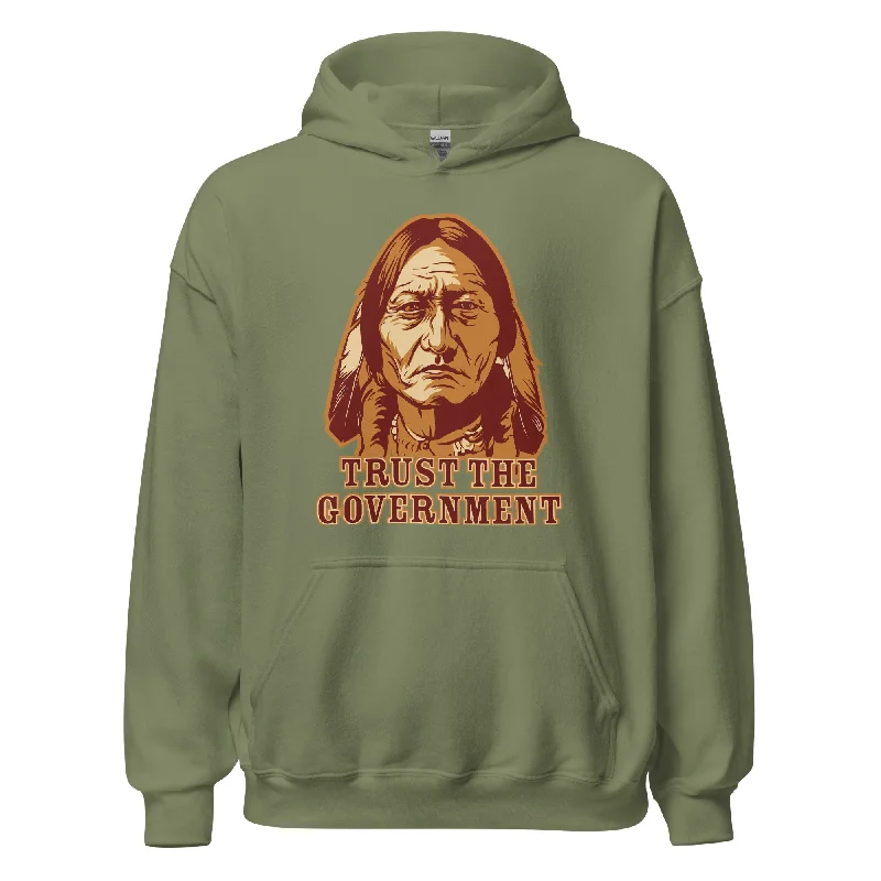 Trust the Government Sitting Bull Pullover Hoodie Sweatshirt Hoodie with Reflective Safety Nightwear