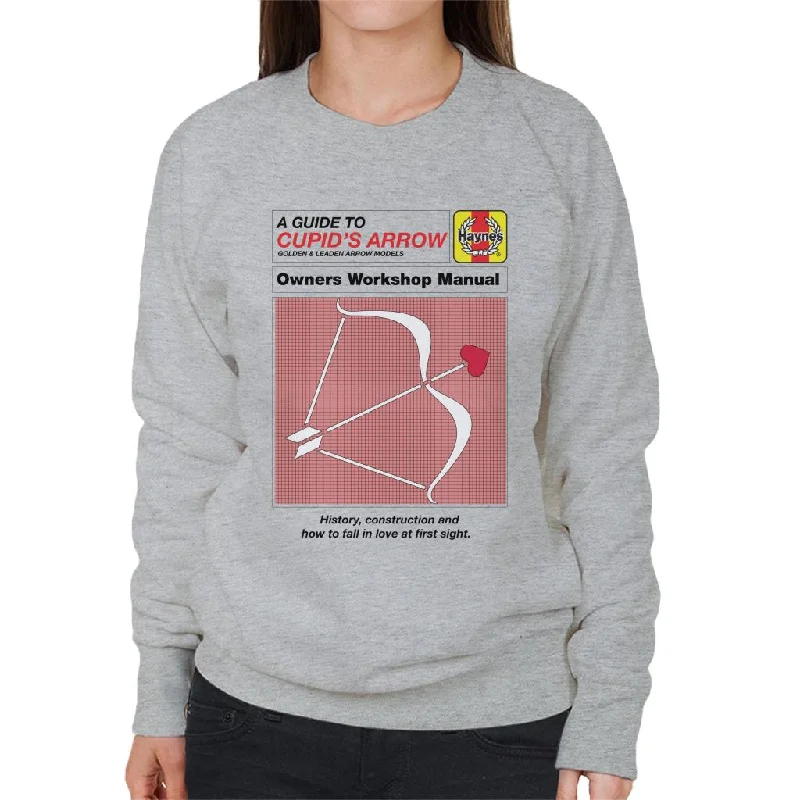 Haynes Cupids Arrow Owners Workshop Manual Women's Sweatshirt Hoodie with Puffed Sleeves Voluminous Trendy