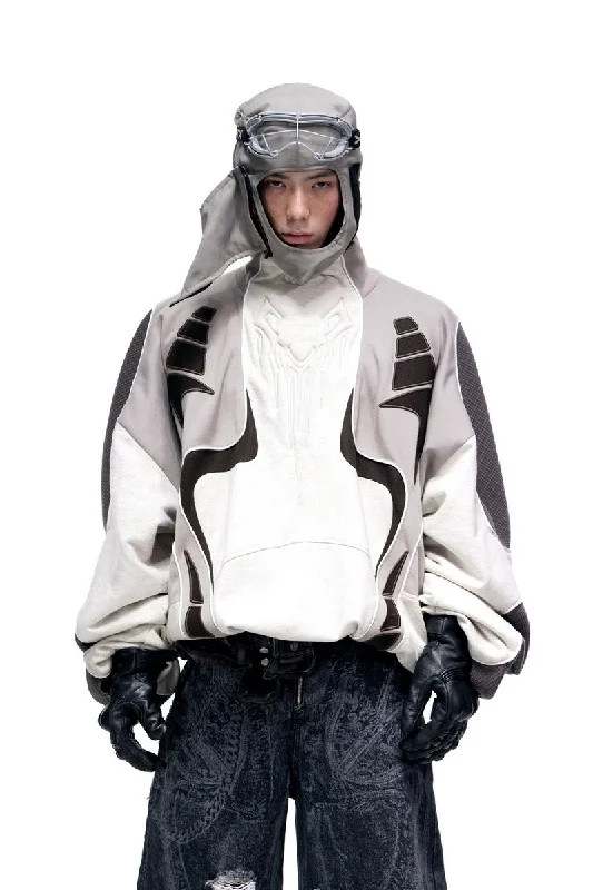 3D Totem Sweatshirt Hoodie with Ribbed Neckline Snug Warm