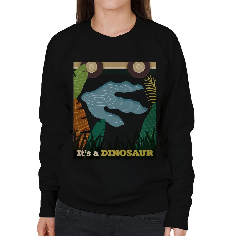 Jurassic Park Its A Dinosaur Footprint Women's Sweatshirt Hoodie with Zipper Versatile Modern