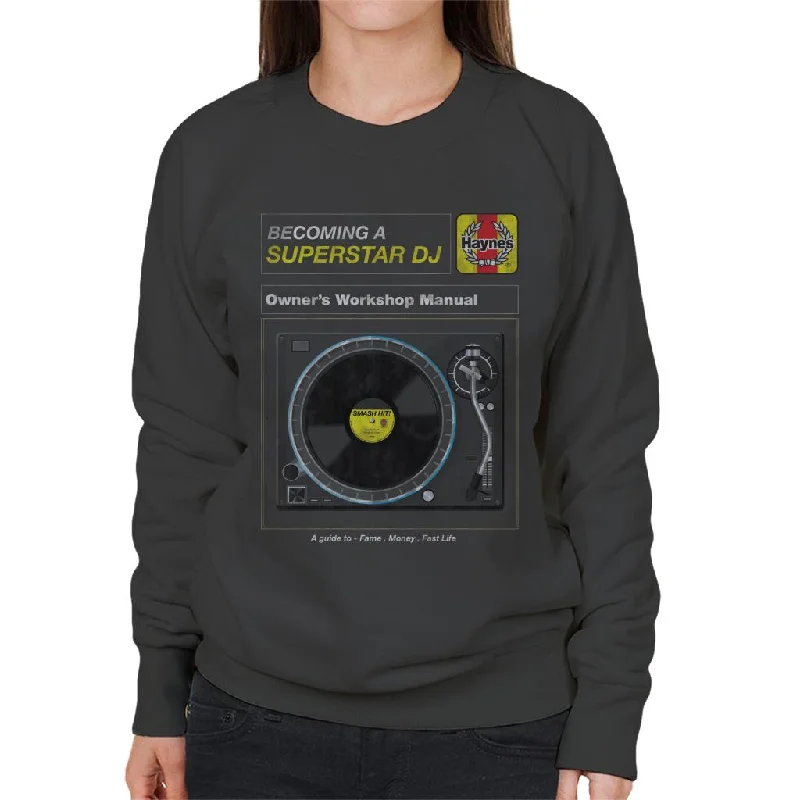 Haynes Superstar DJ Owners Workshop Manual Women's Sweatshirt Zip Hoodie Drawstring Kangaroo Pocket