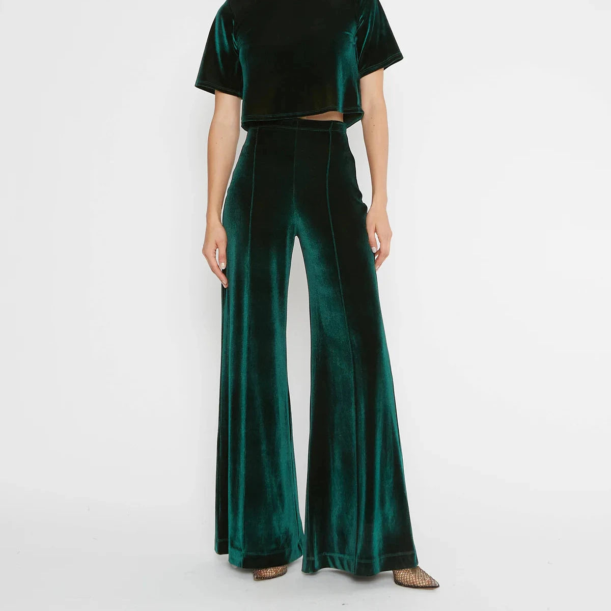 Ripley Rader Velvet Wide Leg Pant Fashionable Track Pants