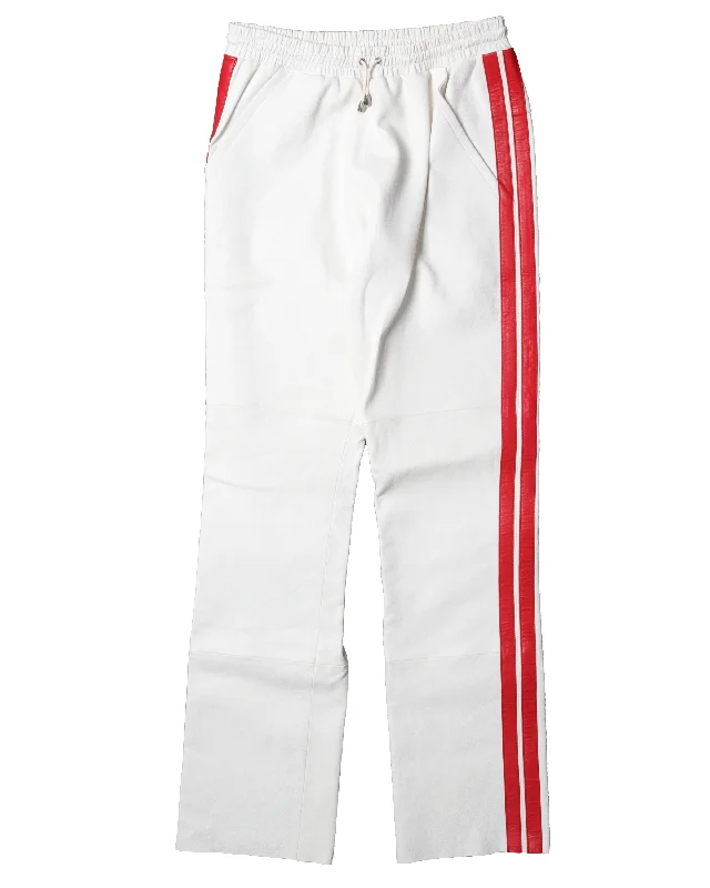 Sample Leather White Stripped Pants Cozy Lounge Pants