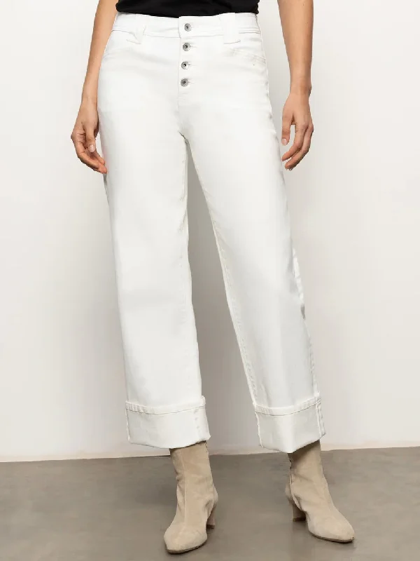 Sanctuary : Luna Cuffed Denim Pant Relaxed Linen Pants