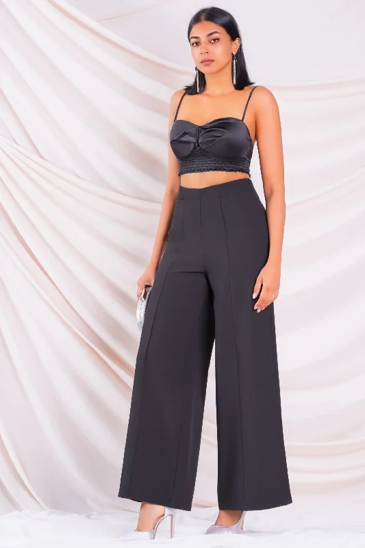 Black Wide Leg Pant Soft Stretch Pants