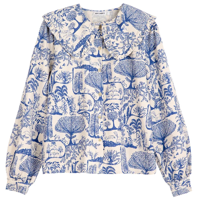 Wonderland Collared Blouse by Bobo Choses Womenswear - Last One In Stock - Extra Small Frilled Cuff Blouse