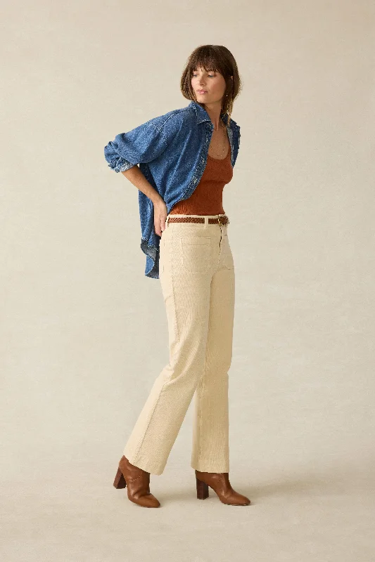 Softstretch Cord Patch Pocket Pant - Summer Sand Slim-Fit Leggings