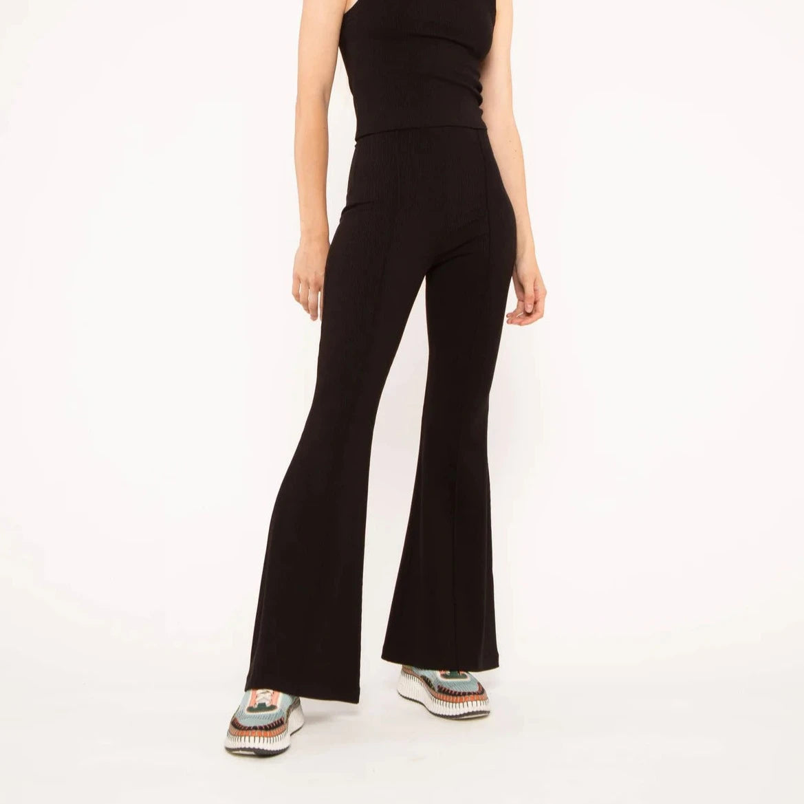 Ripley Rader Rib Flare Pant Elegant Palazzo Trousers