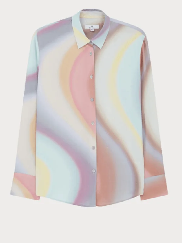 Paul Smith Pastel Swirl Blouse W2R-019B-K31028-92 Soft Knit Blouse