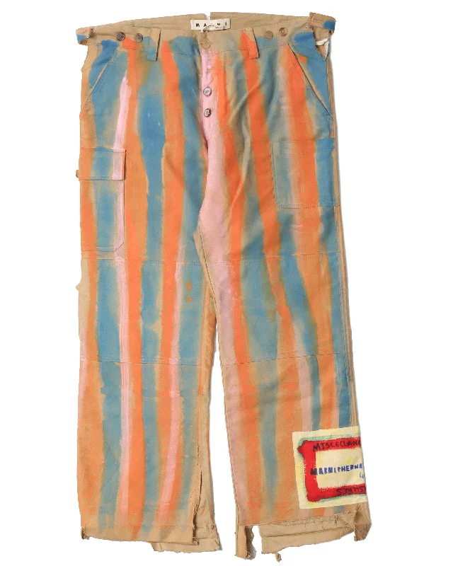 Painted Pants Comfortable Denim Trousers