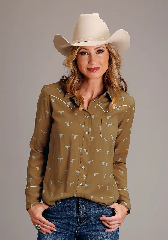 Women's Stetson Mojave Long Sleeve Blouse Lightweight Floral Blouse