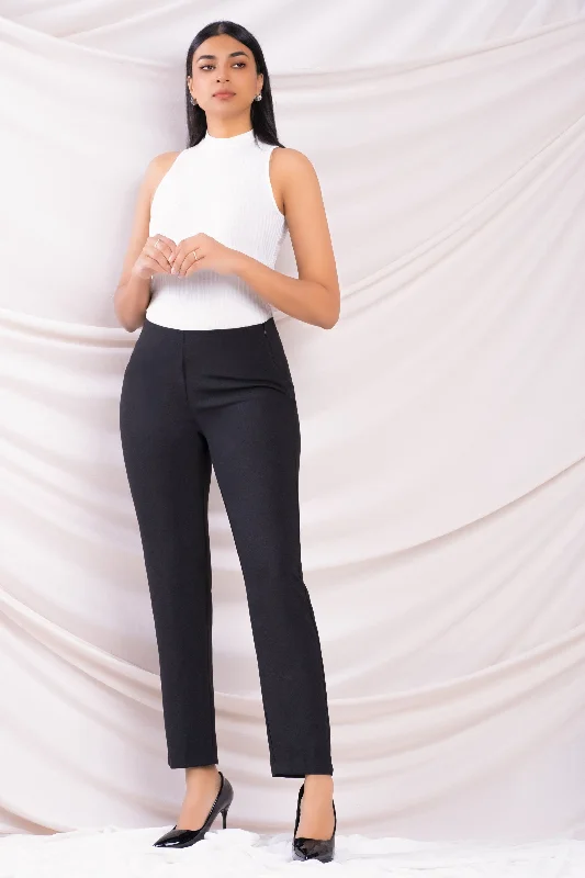 Slim Fit Side Zip Pant Formal Linen Trousers