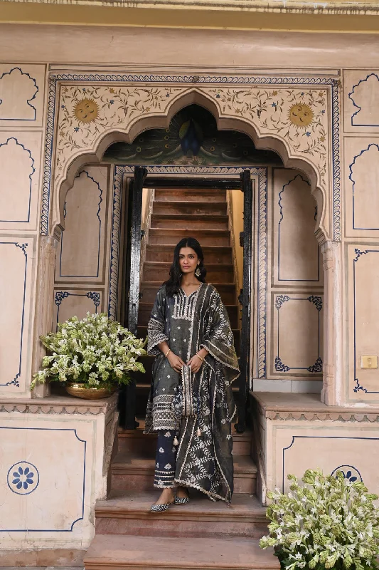 Sajni Kurta With Sajni Pants High-Waist Trousers