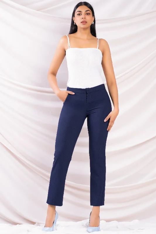 Slim Fit Front Hook Pant Comfy High-Waist Jeans