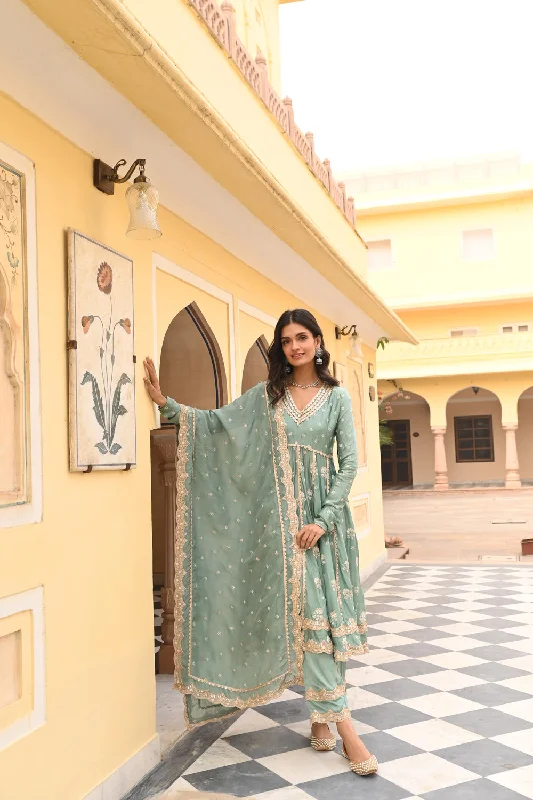 Tareefan Anarkali Kurta With Tareefan Pants Formal Slim Pants