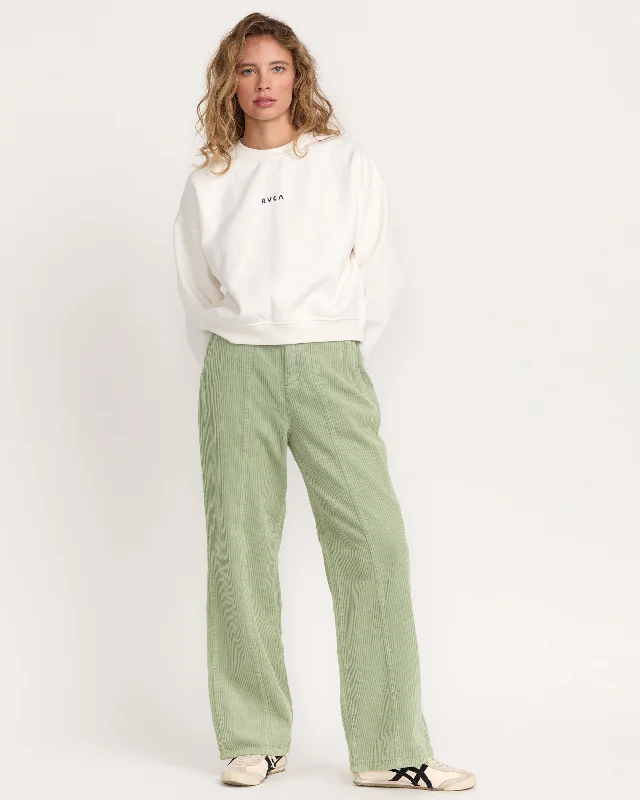 Daylight Pants - Green Tea Elegant High-Waist Pants