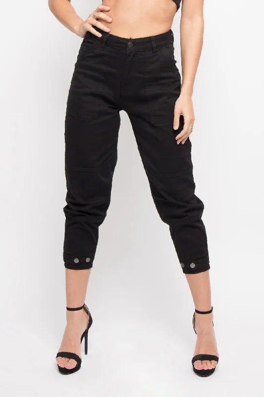 High Rise Slouch Pants Slim-Fit Leggings