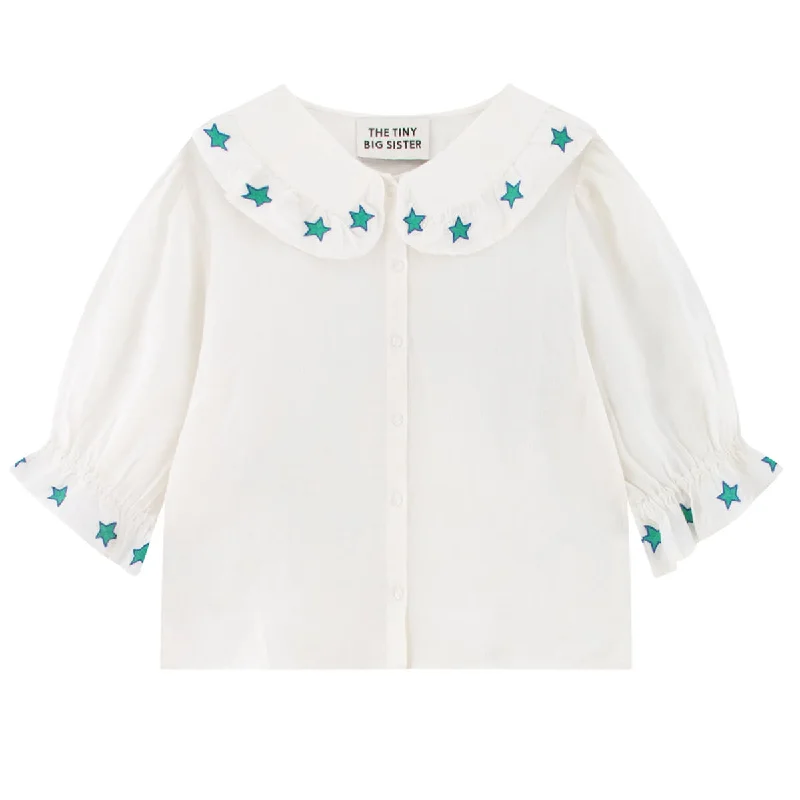 Collar Blouse by The Tiny Big Sister - Last One In Stock - EUR 34 (UK 6) Short Sleeve Blouse