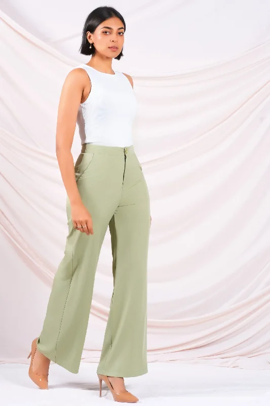 High Waist Button Up Pant Casual Lounge Pants