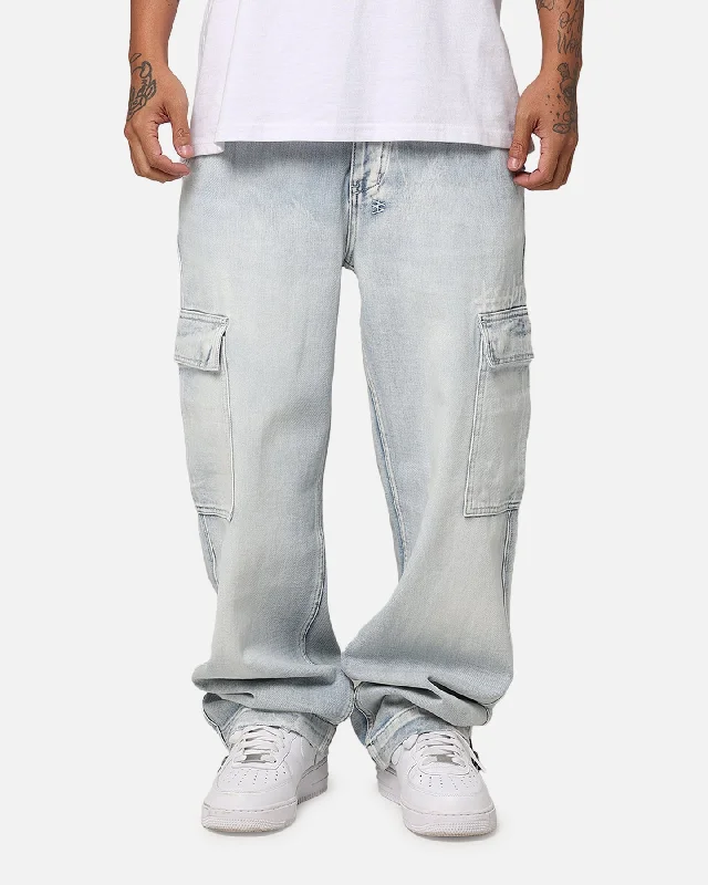 Ksubi Riot Cargo Pant Blue Ice Denim High-Waist Trousers